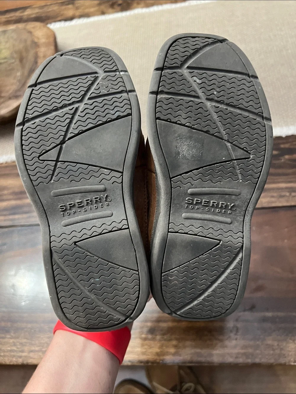 Sperry Boys Brown Hook-and-Loop Moccasin Shoes